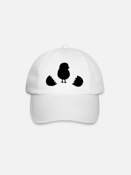 Baby-Küken-Ei - Baseballkappe - Weiß/Weiß