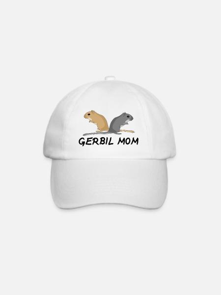 Gerbil Mom - Rennmäuse - Wüstenrennmäuse - Maus - Baseballkappe - Weiß/Weiß