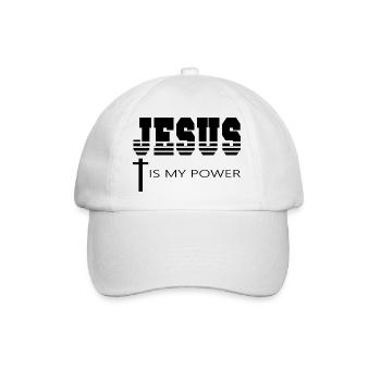 Jesus Christ Gott God - Baseballkappe - Weiß/Weiß - Vorne