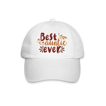 Best auntie ever - Baseballkappe - Weiß/Weiß - Vorne