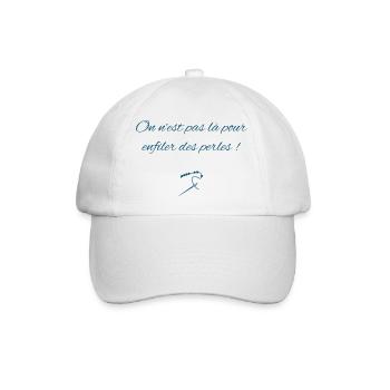 Nicht hier, um Perlen anzuziehen! - Baseballkappe - Weiß/Weiß - Vorne