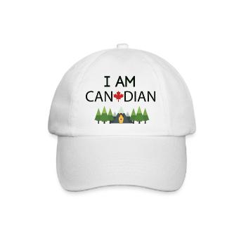 I am canadian. Humor Reisen, Leidenschaft Kanada - Baseballkappe - Weiß/Weiß - Vorne
