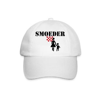 Smoeder, Ons Moeder, Brabant Druck - Baseballkappe - Weiß/Weiß - Vorne