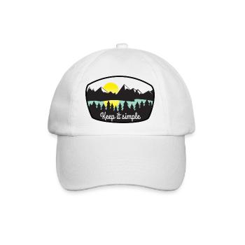 Keep it simple - Baseballkappe - Weiß/Weiß - Vorne