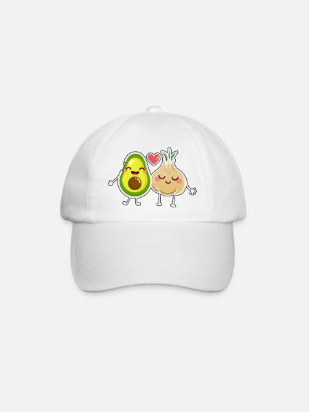 Avocado Trifft Knoblauch - Baseballkappe - Weiß/Weiß