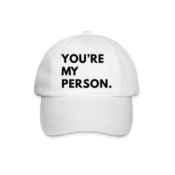 Du bist meine Person Greysanatomy - Baseballkappe - Weiß/Weiß - Vorne