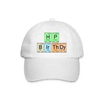 HP BIrThDy - Happy Birthday - Baseballkappe - Weiß/Weiß - Vorne