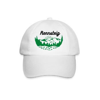 Thüringen Rennsteig Wandern Thüringer Wald grün - Baseballkappe - Weiß/Weiß - Vorne