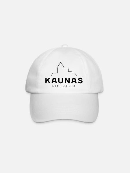 Kaunas– Litauen - Baseballkappe - Weiß/Weiß