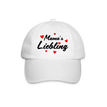 Mamas Liebling - Baseballkappe - Weiß/Weiß - Vorne