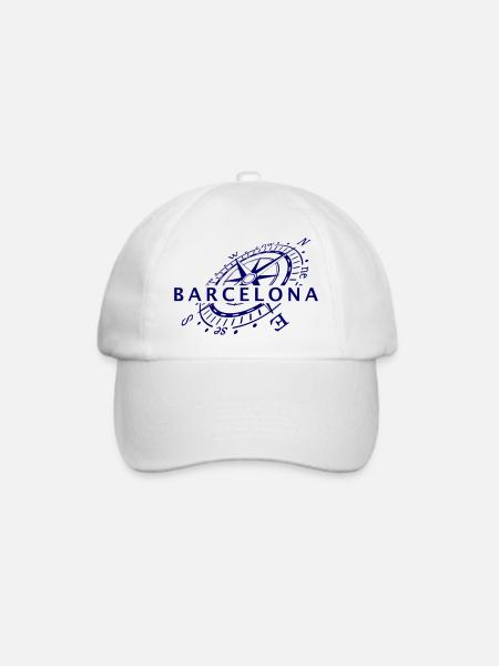 Windrose Barcelona - Baseballkappe - Weiß/Weiß