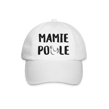 Mamie Poule - Grand-mère Grand-mère fête des mères - Baseballkappe - Weiß/Weiß - Vorne