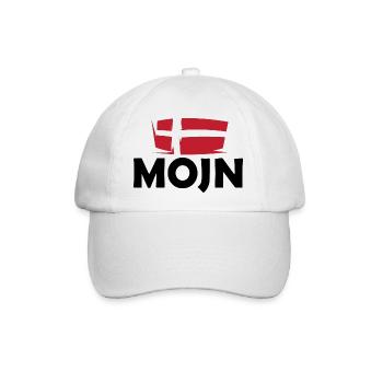 dänemark Symbol Logo icon dansk mojn moin flagge - Baseballkappe - Weiß/Weiß - Vorne