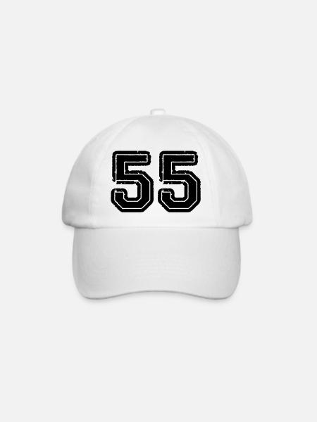 55 - Baseballkappe - Weiß/Weiß