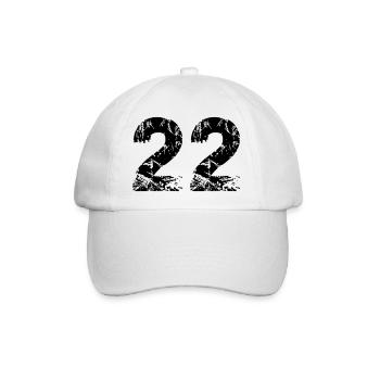 22 - Baseballkappe - Weiß/Weiß - Vorne