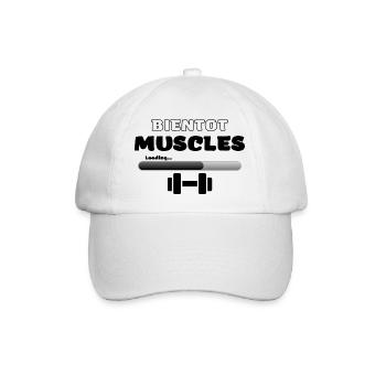 Bald Muskeln - Baseballkappe - Weiß/Weiß - Vorne