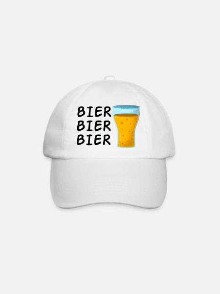 Bier Bier Bier - Baseballkappe - Weiß/Weiß