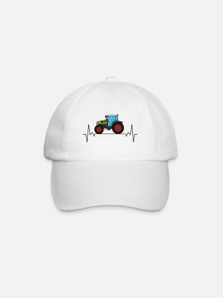 Traktor - Baseballkappe - Weiß/Weiß