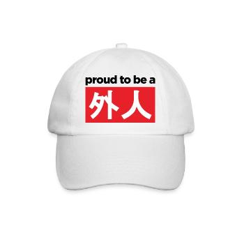 Stolz darauf, ein Gaijin zu sein - Baseballkappe - Weiß/Weiß - Vorne