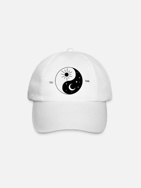 Ying Yang - Baseballkappe - Weiß/Weiß
