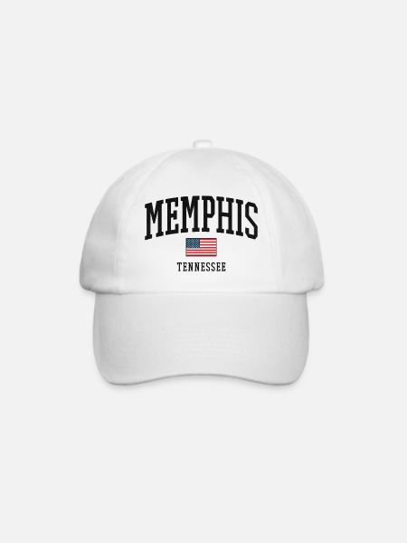 Memphis Arch Flag Tennessee - Baseballkappe - Weiß/Weiß