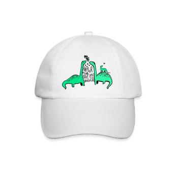 RAWR means I LOVE YOU in DINOSAUR (Farbe) - Baseballkappe - Weiß/Weiß - Vorne