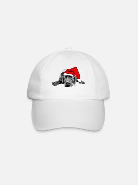 Labrador Weihnachten - Baseballkappe - Weiß/Weiß