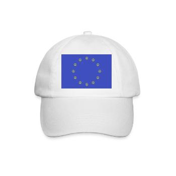 Peace Europa Flagge - Baseballkappe - Weiß/Weiß - Vorne