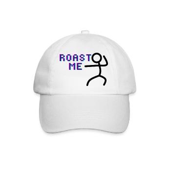 "Roast me" Funny Trend Shirt - Baseballkappe - Weiß/Weiß - Vorne