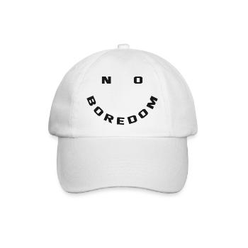 no boredom - Baseballkappe - Weiß/Weiß - Vorne