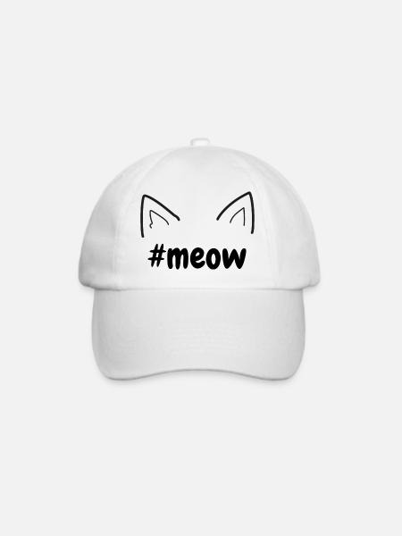 #meow - Baseballkappe - Weiß/Weiß