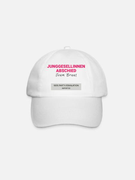 Junggesellinnenabschied Team Braut - Baseballkappe - Weiß/Weiß