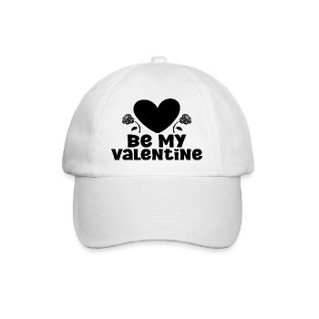 Be my Valentine - Baseballkappe - Weiß/Weiß - Vorne