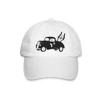 Ein Rennwagen - Baseballkappe - Weiß/Weiß - Vorne