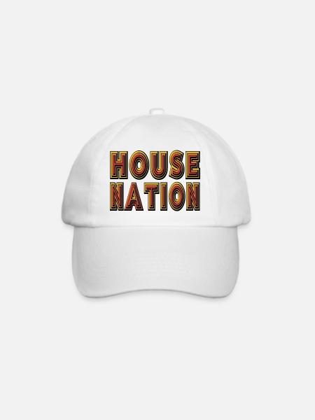 Haus Nation - Baseballkappe - Weiß/Weiß