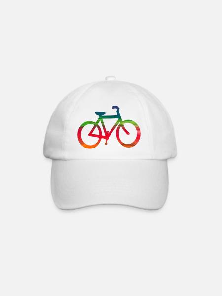 Abstraktes Fahrrad in bunten Farben - Baseballkappe - Weiß/Weiß