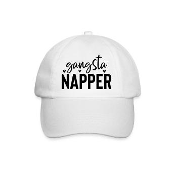 Gangsta Napper - Baseballkappe - Weiß/Weiß - Vorne