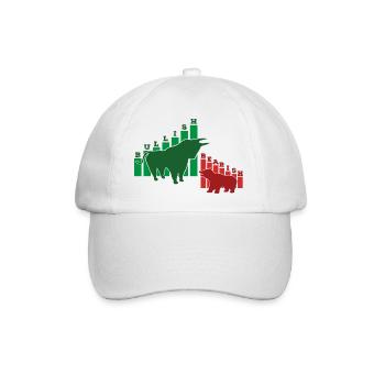 Bullish, Bearish… Buy and hold - Baseballkappe - Weiß/Weiß - Vorne