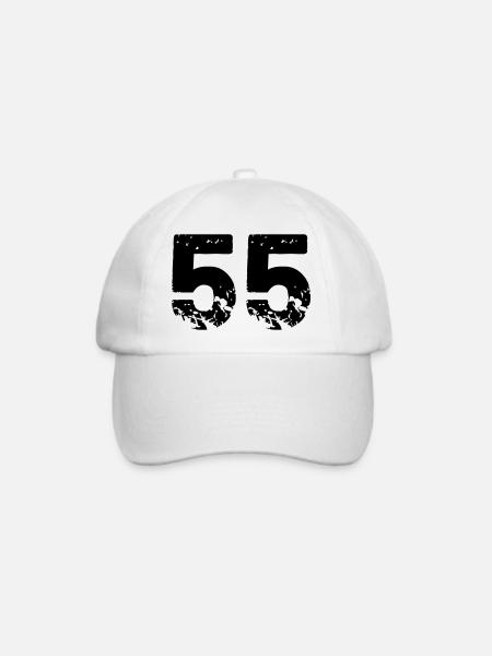 55 - Baseballkappe - Weiß/Weiß