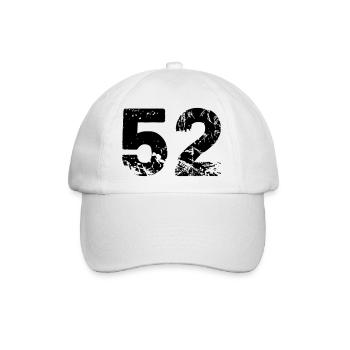 52 - Baseballkappe - Weiß/Weiß - Vorne