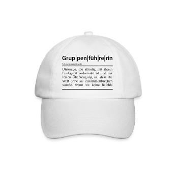 Definition Gruppenführerin - Baseballkappe - Weiß/Weiß - Vorne