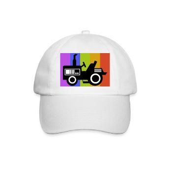 Kraftfahrzeug Biobauer Landleben Farmer Traktor - Baseballkappe - Weiß/Weiß - Vorne
