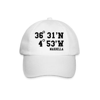 Marbella Andalusien Spanien Costa Del Sol Idee - Baseballkappe - Weiß/Weiß - Vorne