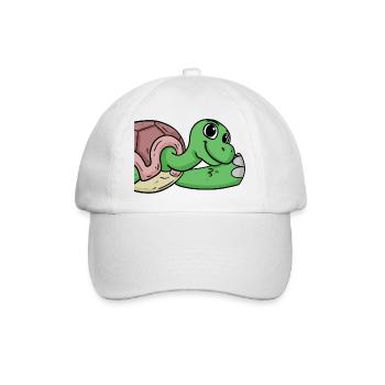 Schildkröte Gruß Begrüßung - Baseballkappe - Weiß/Weiß - Vorne