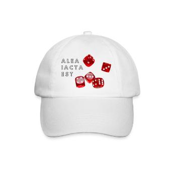alea iacta est Die Würfel sind gefallen - Baseballkappe - Weiß/Weiß - Vorne