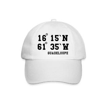 Guadeloupe Karibik Insel Urlaub Idee - Baseballkappe - Weiß/Weiß - Vorne
