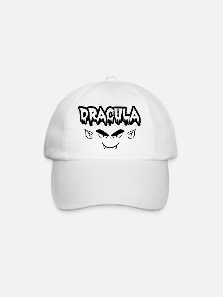 dracula 01 - Baseballkappe - Weiß/Weiß