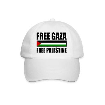 Free gaza free palestine - Baseballkappe - Weiß/Weiß - Vorne