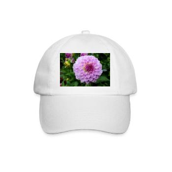 Dahlie pink rosa Blüte ,Blume - Baseballkappe - Weiß/Weiß - Vorne