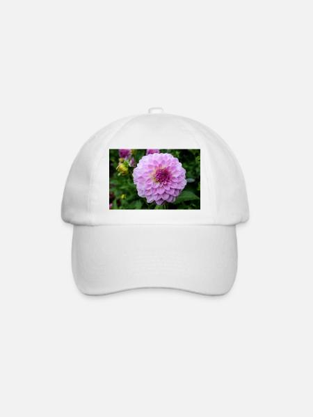 Dahlie pink rosa Blüte ,Blume - Baseballkappe - Weiß/Weiß